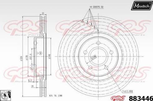 Maxtech 883446.0080 - Спирачен диск vvparts.bg