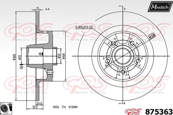 Maxtech 883446 - Спирачен диск vvparts.bg