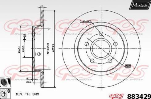 Maxtech 883429.6060 - Спирачен диск vvparts.bg