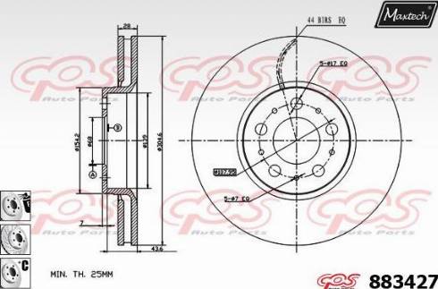 Maxtech 883427.6980 - Спирачен диск vvparts.bg