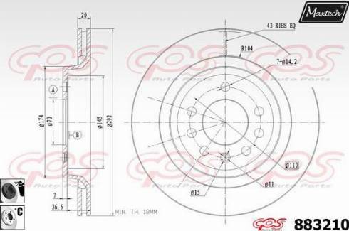 Maxtech 883210.6060 - Спирачен диск vvparts.bg