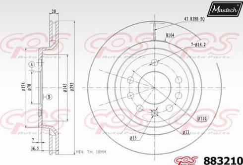 Maxtech 883210.0000 - Спирачен диск vvparts.bg