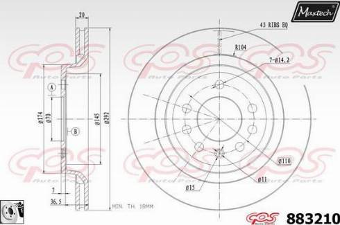 Maxtech 883210.0080 - Спирачен диск vvparts.bg