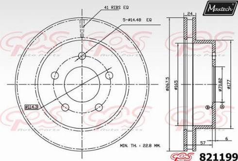 Maxtech 821199.A000 - Спирачен диск vvparts.bg