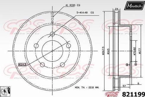 Maxtech 821199.A080 - Спирачен диск vvparts.bg