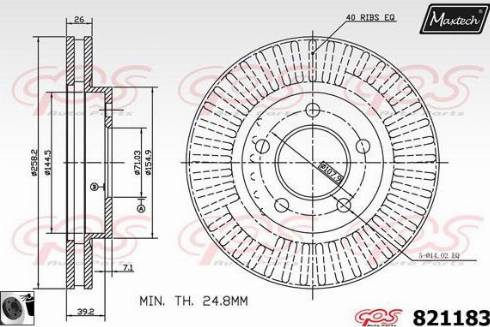 Maxtech 821183.0060 - Спирачен диск vvparts.bg