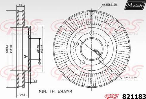 Maxtech 821183.0000 - Спирачен диск vvparts.bg