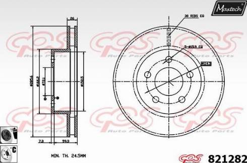 Maxtech 821282.6060 - Спирачен диск vvparts.bg