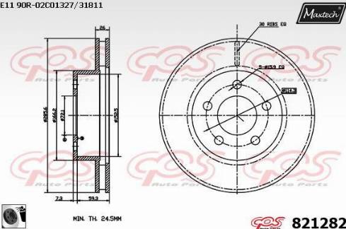 Maxtech 821282.0060 - Спирачен диск vvparts.bg