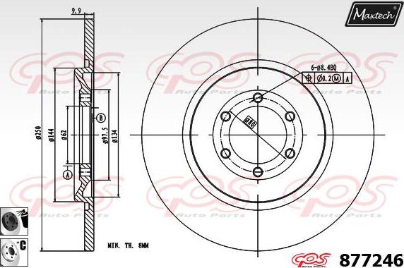 Maxtech 821282 - Спирачен диск vvparts.bg