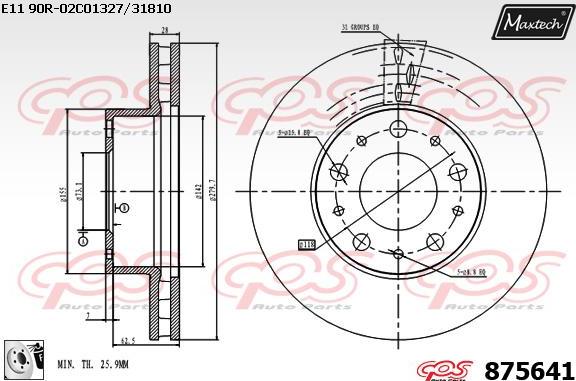 Maxtech 828007 - Спирачен барабан vvparts.bg