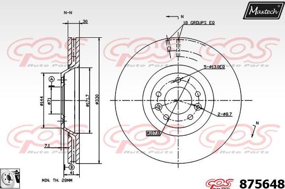 Maxtech 828011 - Спирачен барабан vvparts.bg