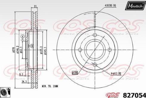 Maxtech 827054.0060 - Спирачен диск vvparts.bg