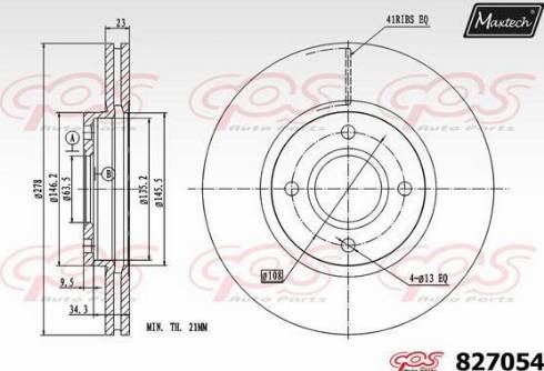 Maxtech 827054.0000 - Спирачен диск vvparts.bg