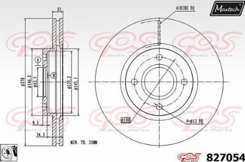 Maxtech 827054.0080 - Спирачен диск vvparts.bg