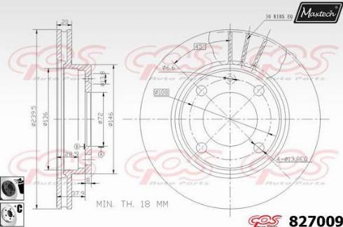 Maxtech 827009.6060 - Спирачен диск vvparts.bg