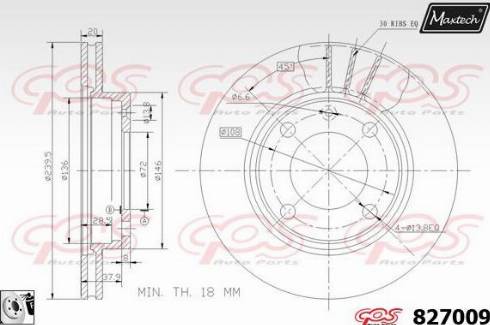 Maxtech 827009.0080 - Спирачен диск vvparts.bg