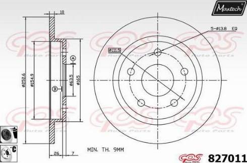 Maxtech 827011.6060 - Спирачен диск vvparts.bg