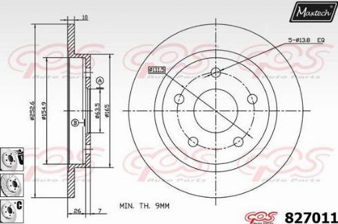 Maxtech 827011.6980 - Спирачен диск vvparts.bg