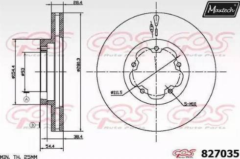 Maxtech 827035.6060 - Спирачен диск vvparts.bg