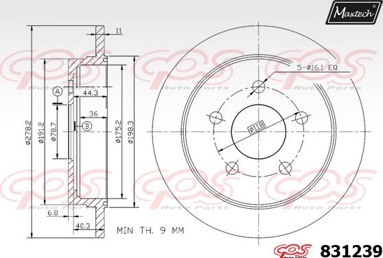 Maxtech 827038 - Спирачен диск vvparts.bg