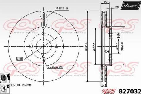 Maxtech 827032.6060 - Спирачен диск vvparts.bg