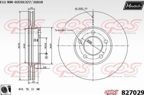 Maxtech 827029.0060 - Спирачен диск vvparts.bg