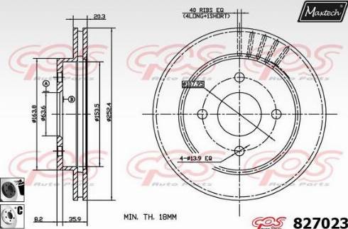 Maxtech 827023.6060 - Спирачен диск vvparts.bg