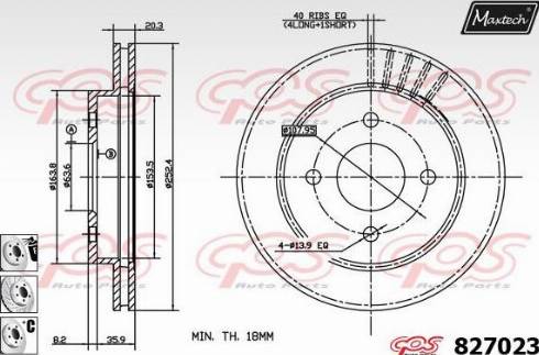 Maxtech 827023.6980 - Спирачен диск vvparts.bg