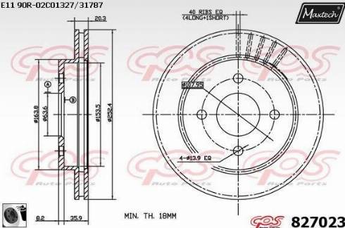 Maxtech 827023.0060 - Спирачен диск vvparts.bg