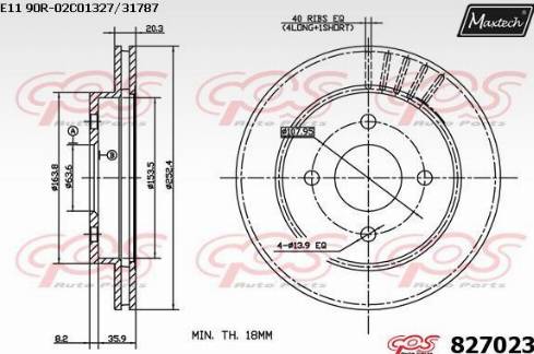 Maxtech 827023.0000 - Спирачен диск vvparts.bg