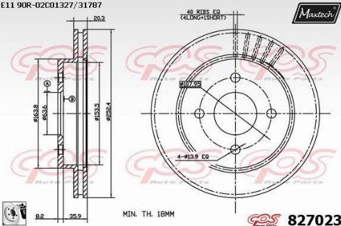 Maxtech 827023.0080 - Спирачен диск vvparts.bg