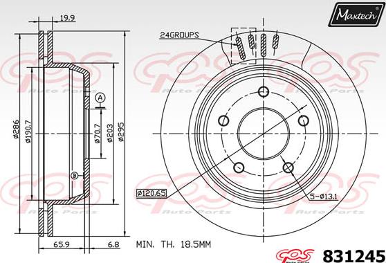 Maxtech 827023 - Спирачен диск vvparts.bg