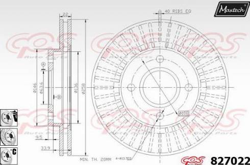 Maxtech 827022.6980 - Спирачен диск vvparts.bg