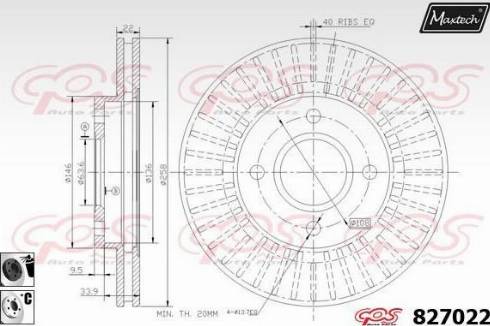 Maxtech 827022.6060 - Спирачен диск vvparts.bg