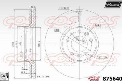 Maxtech 875640.0080 - Спирачен диск vvparts.bg