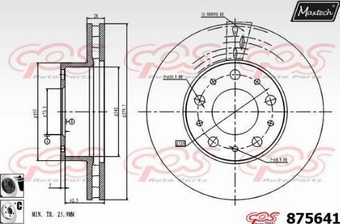 Maxtech 875641.6060 - Спирачен диск vvparts.bg