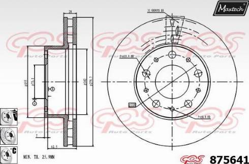 Maxtech 875641.6980 - Спирачен диск vvparts.bg