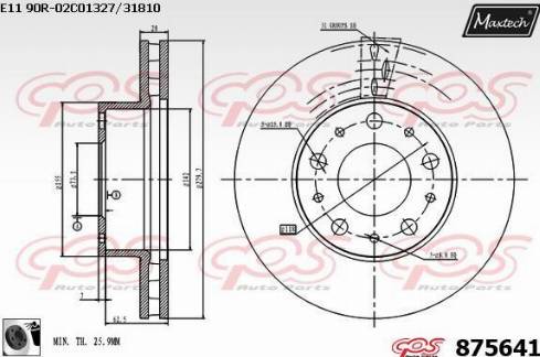 Maxtech 875641.0060 - Спирачен диск vvparts.bg