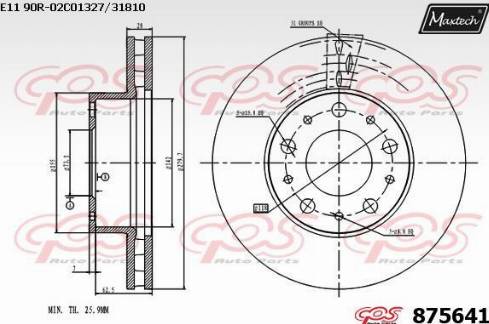 Maxtech 875641.0000 - Спирачен диск vvparts.bg