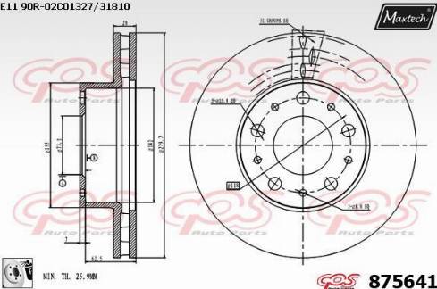 Maxtech 875641.0080 - Спирачен диск vvparts.bg