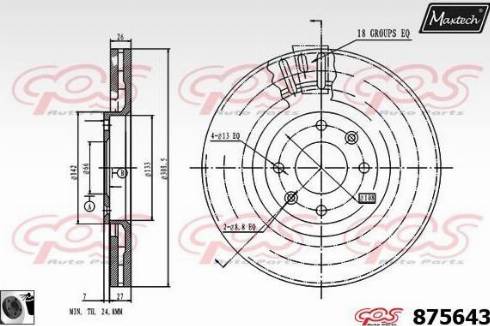 Maxtech 875643.0060 - Спирачен диск vvparts.bg