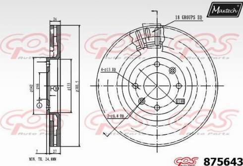 Maxtech 875643.0000 - Спирачен диск vvparts.bg