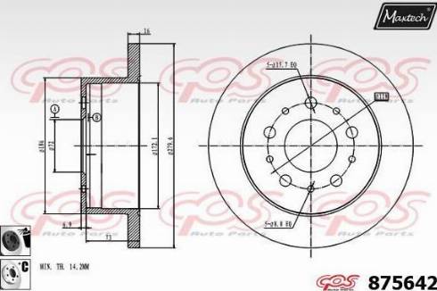 Maxtech 875642.6060 - Спирачен диск vvparts.bg