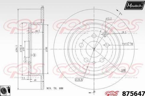 Maxtech 875647.0060 - Спирачен диск vvparts.bg