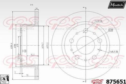 Maxtech 875651.0080 - Спирачен диск vvparts.bg