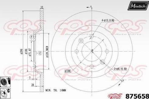 Maxtech 875658.6060 - Спирачен диск vvparts.bg