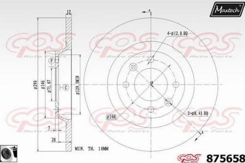 Maxtech 875658.0060 - Спирачен диск vvparts.bg