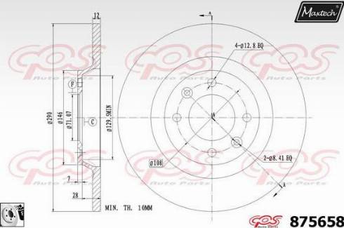 Maxtech 875658.0080 - Спирачен диск vvparts.bg