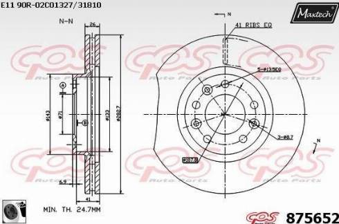 Maxtech 875652.0060 - Спирачен диск vvparts.bg